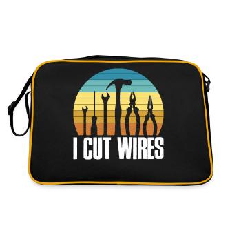 In the An Electrician I Cut Wires Electrician Gift - Retro Bag - black/gold - Back