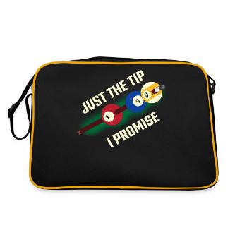 Just The Tip I Promise Billard Geschenk - Retro Tasche - Schwarz/Gold - Hinten