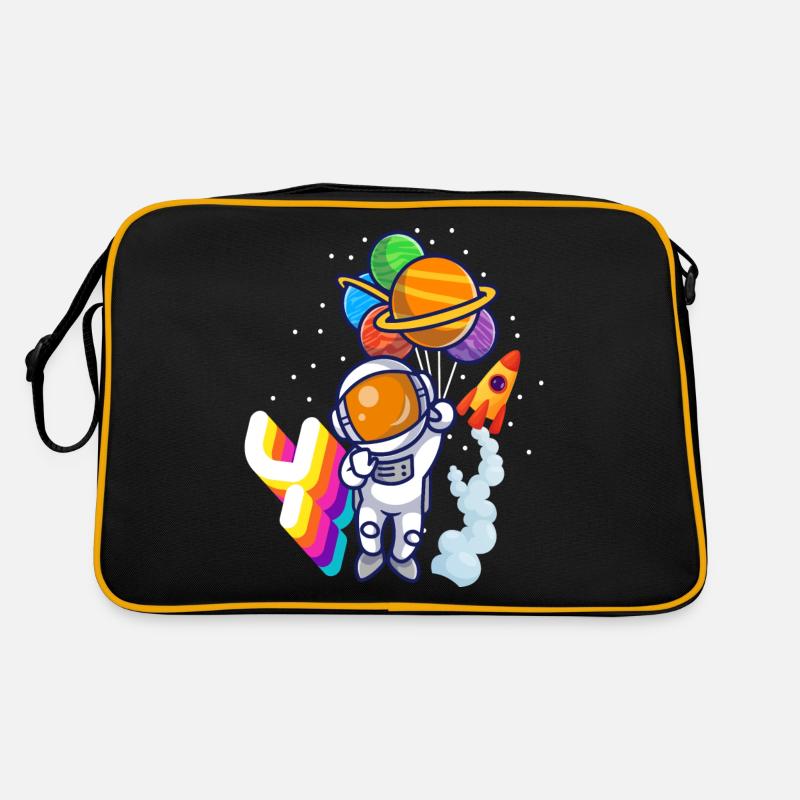 Astronaut 4th Birthday Space Boy Gift Retro Bag
