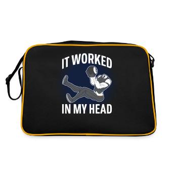 It Worked In My Head Pool Billard Geschenk - Retro Tasche - Schwarz/Gold - Hinten