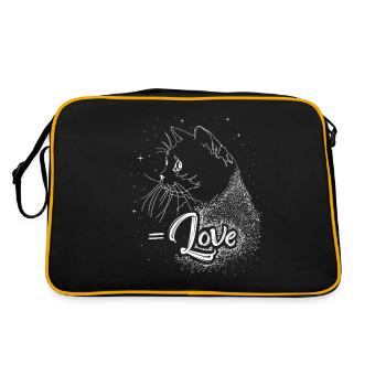 Le chat est l’amour, propriétaire du chat - Sac Retro - noir/or - Dos