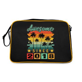 Awesome Since 2018 - Retro Bag - black/gold - Back