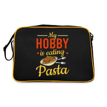 La nourriture italienne Mon passe-temps est de manger des pâtes - Sac Retro - noir/or - Dos