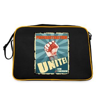 Les procrastinateurs s’unissent demain Procrastination - Sac Retro - noir/or - Dos