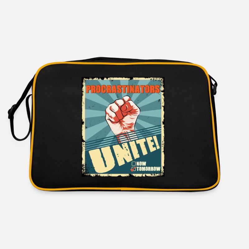 Procrastinators Unite Tomorrow Prokrastination Retro Tasche