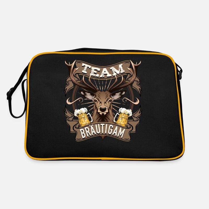 JGA T-Shirt Männer Poltern Junggesellenabschied Retro Tasche