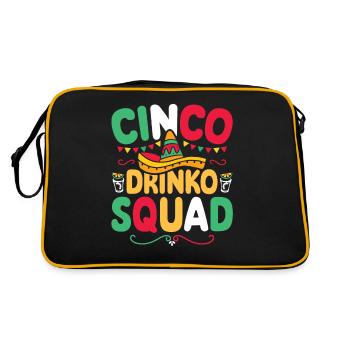 Cinco Drinko Squad Funny Cinco De Mayo Mexican - Retro Bag - black/gold - Back