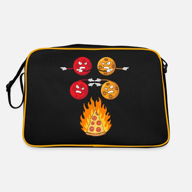 Pizza Planetes Fast Food Lover Retro Tasche