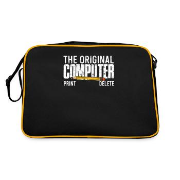 The original computer print delete - computer - Retro Bag - black/gold - Back