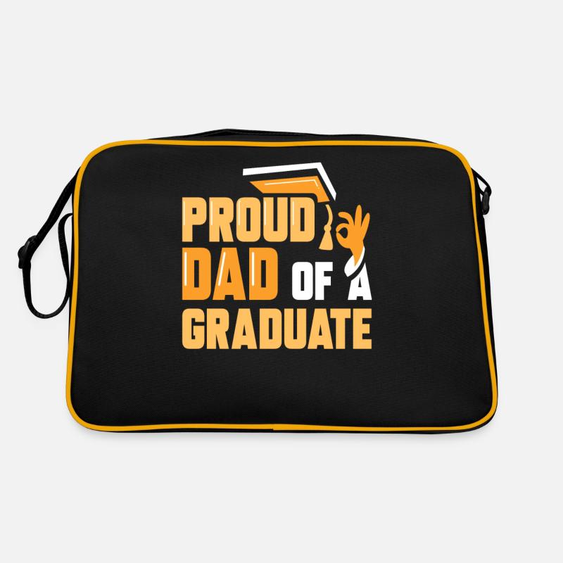 Stolzer Vater Eines Absolventen Absolvent Retro Tasche