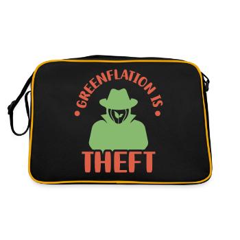 La déflation verte, c’est voler l’énergie de l’inflation verte - Sac Retro - noir/or - Dos