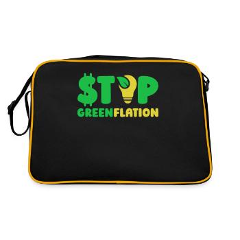 Greenflation Stop Inflation Énergie verte - Sac Retro - noir/or - Dos