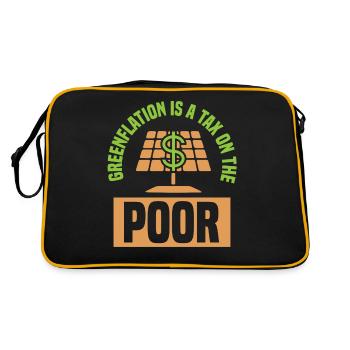 La Greenflation est une taxe sur les pauvres verts - Sac Retro - noir/or - Dos
