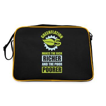 Greenflation Prix de l’énergie verte Inflation - Sac Retro - noir/or - Dos