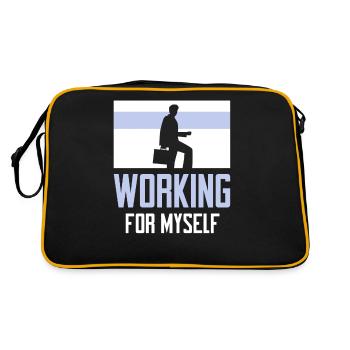 Fondateur Entrepreneur PDG travailler pour moi - Sac Retro - noir/or - Dos