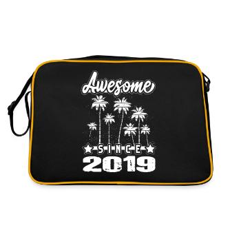 Awesome Since 2019 - Retro Bag - black/gold - Back