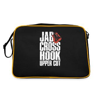 Jab Cross Hook Uppercut - boxer dog - Retro Bag - black/gold - Back