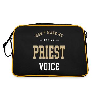 Priester Job Beruf Geburtstagsarbeiter - Retro Tasche - Schwarz/Gold - Hinten