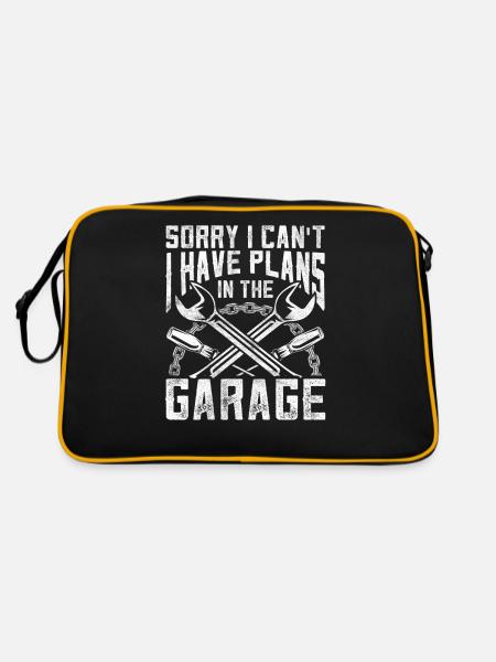 Je ne peux malheureusement pas avoir de plans dans le garage - Sac Retro - noir/or - Dos