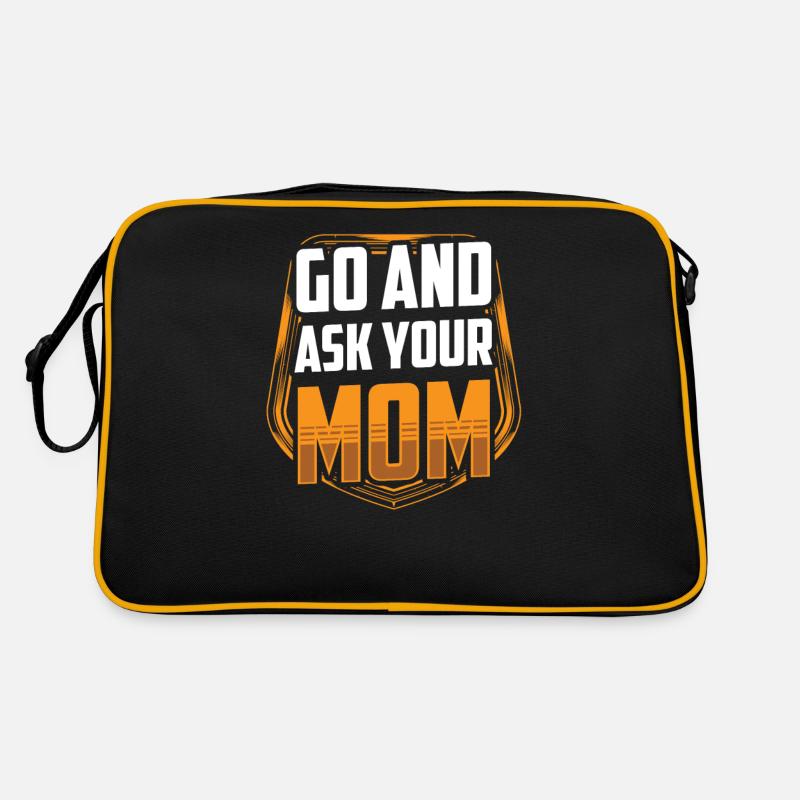 Geh Und Frag Deine Mutter Vater Papi Sprüche Papa Retro Tasche