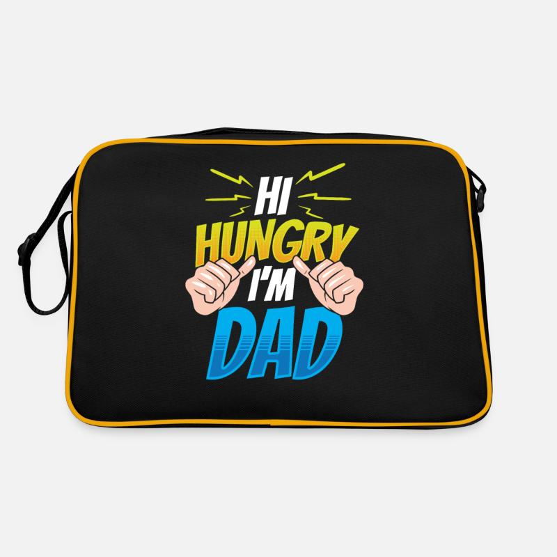 Hi Hungrig Ich Bin Papa Papi Vater Vater Tag Retro Tasche