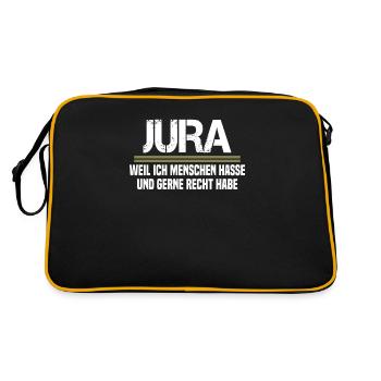 Law studies State examination Lawyer Judge - Retro Bag - black/gold - Back
