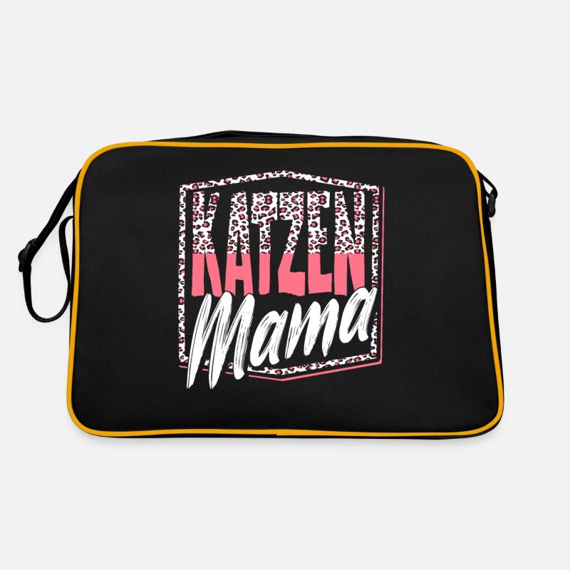 Katzen Mama Kätzchen Katzenbesitzerin Katze Retro Tasche