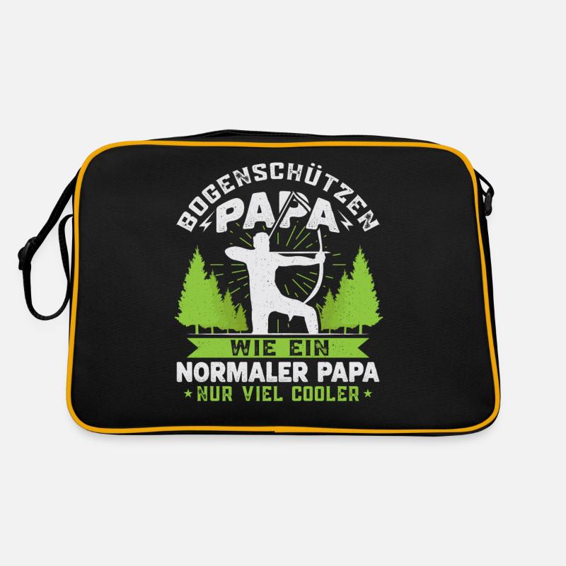 Bogenschützen Papa Vater Bogenschiessen Retro Tasche