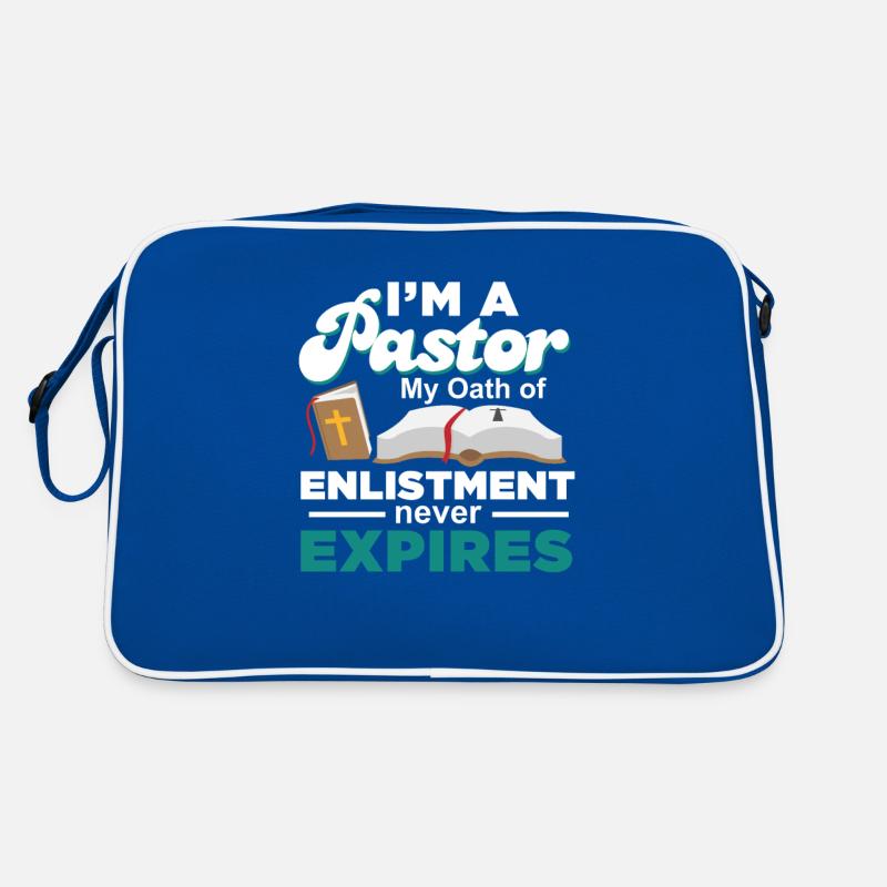 Pastor Eid der Einberufung Lustiger Theologe Retro Tasche