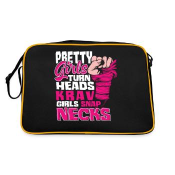 Martial Arts Self Defense Krav Maga Female - Retro Tasche - Schwarz/Gold - Hinten