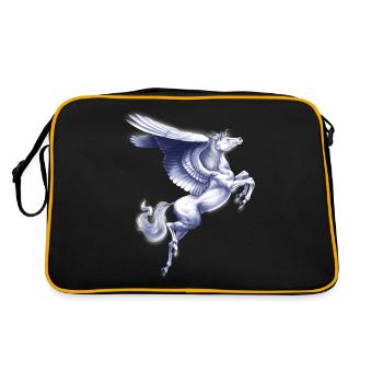 Greek Mythical Creature Pegasus - Retro Bag - black/gold - Back