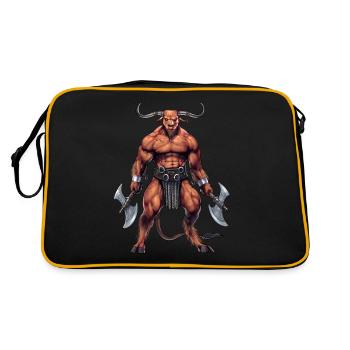 Mythologie grecque Divinité Minotaure - Sac Retro - noir/or - Dos