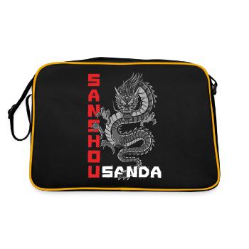 Chinese Martial Arts Chinese Boxing Sanshou - Retro Tasche - Schwarz/Gold - Hinten
