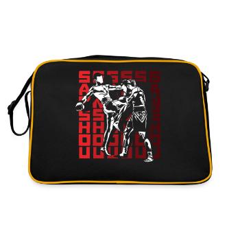 Chinese Martial Arts Chinese Boxing Sanda Sanshou - Retro Tasche - Schwarz/Gold - Hinten