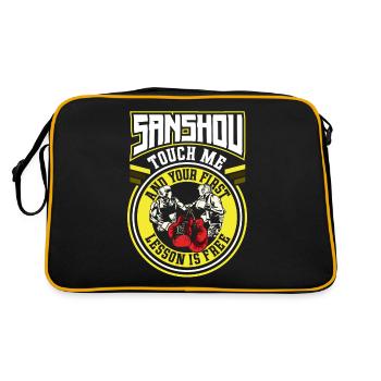 Chinese Martial Arts Chinese Boxing Sanshou Sanda - Retro Tasche - Schwarz/Gold - Hinten
