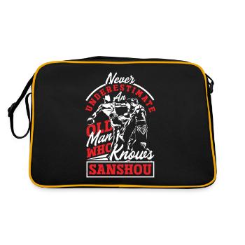 Chinese Martial Arts Chinese Boxing Sanshou Old - Retro Tasche - Schwarz/Gold - Hinten
