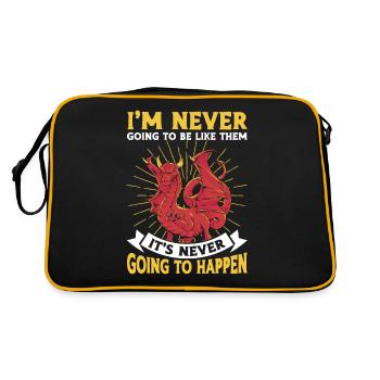Je ne serai jamais comme son Dragon Grincheux - Sac Retro - noir/or - Dos