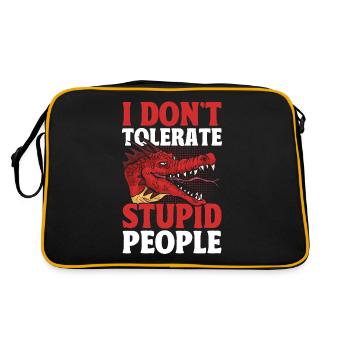 Je ne tolère pas les gens stupides Mürri dragon - Sac Retro - noir/or - Dos