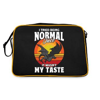 Une fois, j’ai essayé d’être un dragon normal - Sac Retro - noir/or - Dos