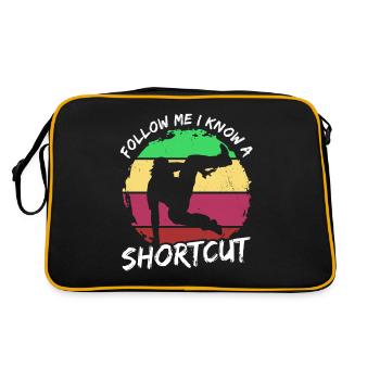 Parkour Follow me, I know a shortcut - Retro Bag - black/gold - Back