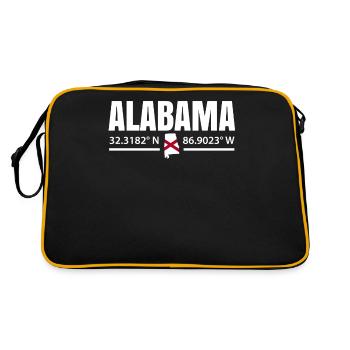Alabama proud gift - Retro Bag - black/gold - Back
