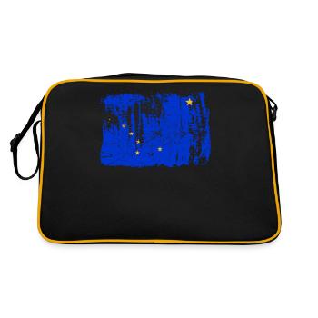 Cadeau du drapeau de l’Alaska - Sac Retro - noir/or - Dos