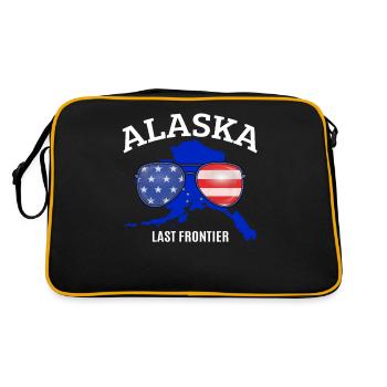 Alaska Last Frontier Gift - Retro Bag - black/gold - Back
