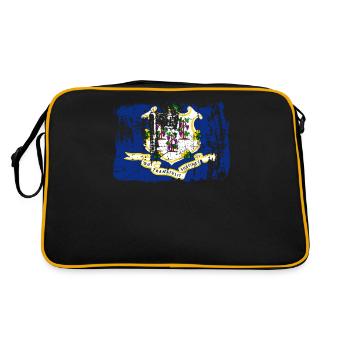 Le Connecticut drapeaux fier cadeau - Sac Retro - noir/or - Dos