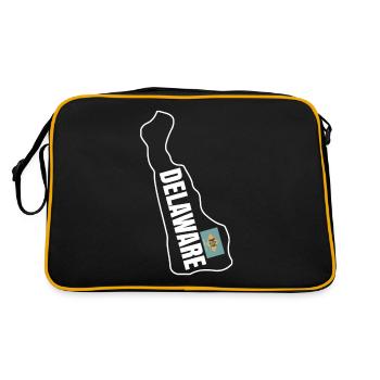 Delaware Home State Gift - Sac Retro - noir/or - Dos