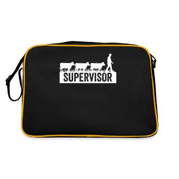 Manager Cows Farmer Gassi Farmer Saying - Retro Bag - black/gold - Back