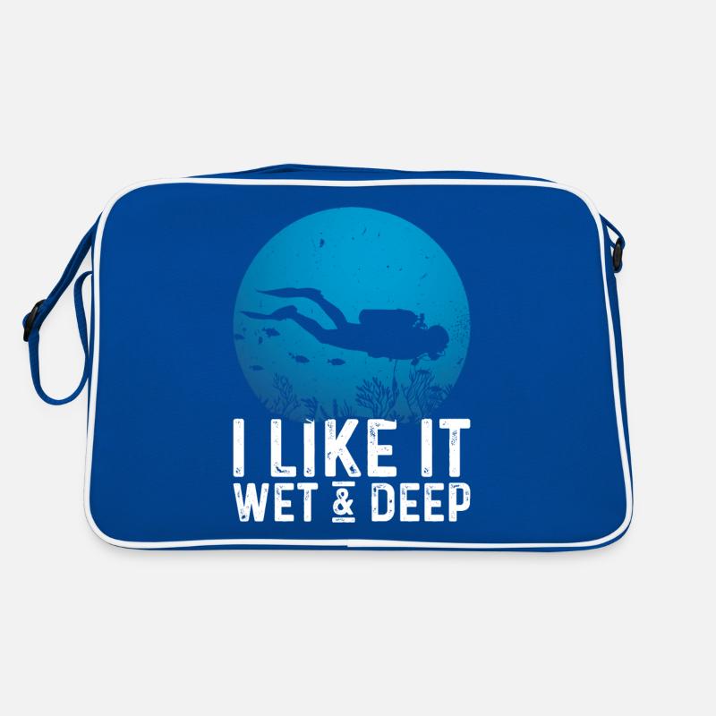 Scuba Diver Deep Underwater Snorkeling Lebenssti Retro Bag