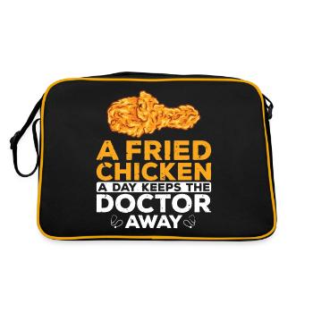 Fried Chicken Lifestyle Foodaholic Fast Food Gesche - Retro Bag - black/gold - Back