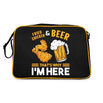 Crispy Fried Chicken Foodaholic Food Lover Gesc - Retro Bag - black/gold - Back