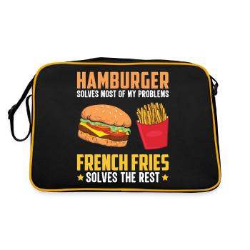 Meaty Burgers Fast Food Foodaholic Lifestyle G - Retro Bag - black/gold - Back